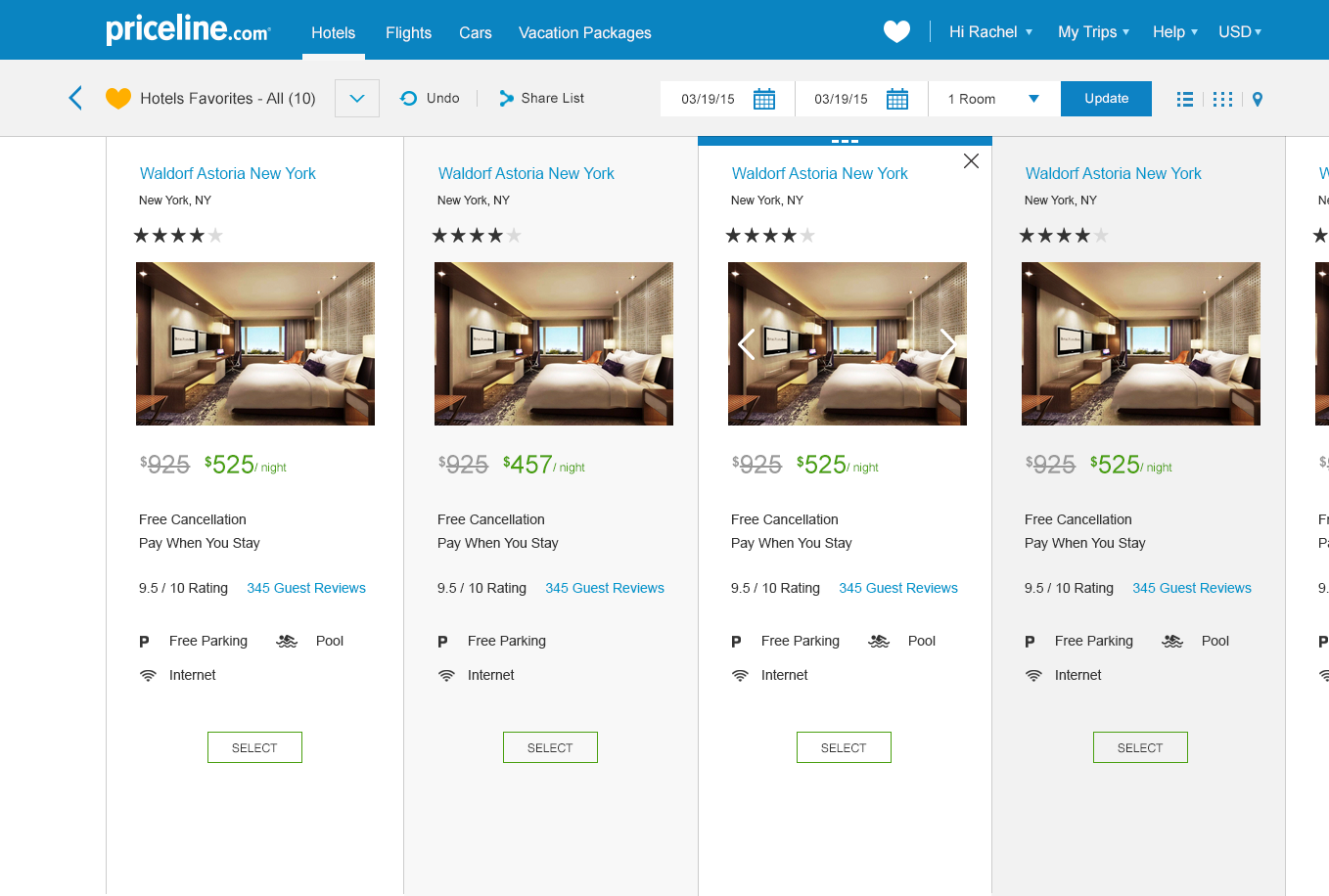 Hotel comparison | side-by-side amenities, pricing, and ratings