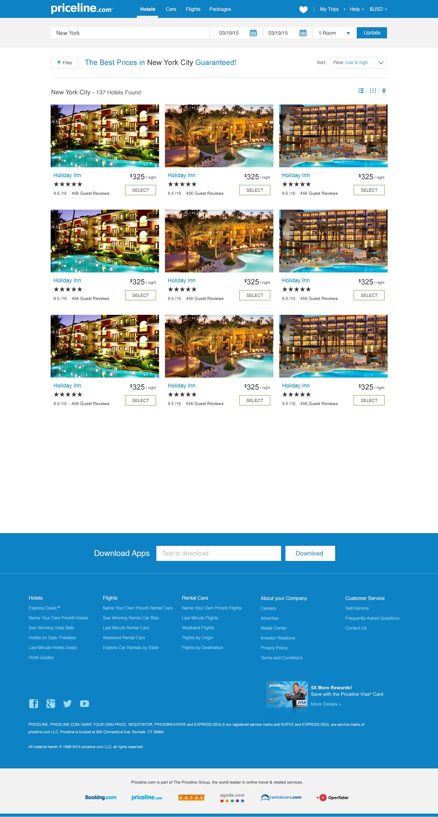 Grid view: visual browsing with filtering, sorting, and quick-view cards