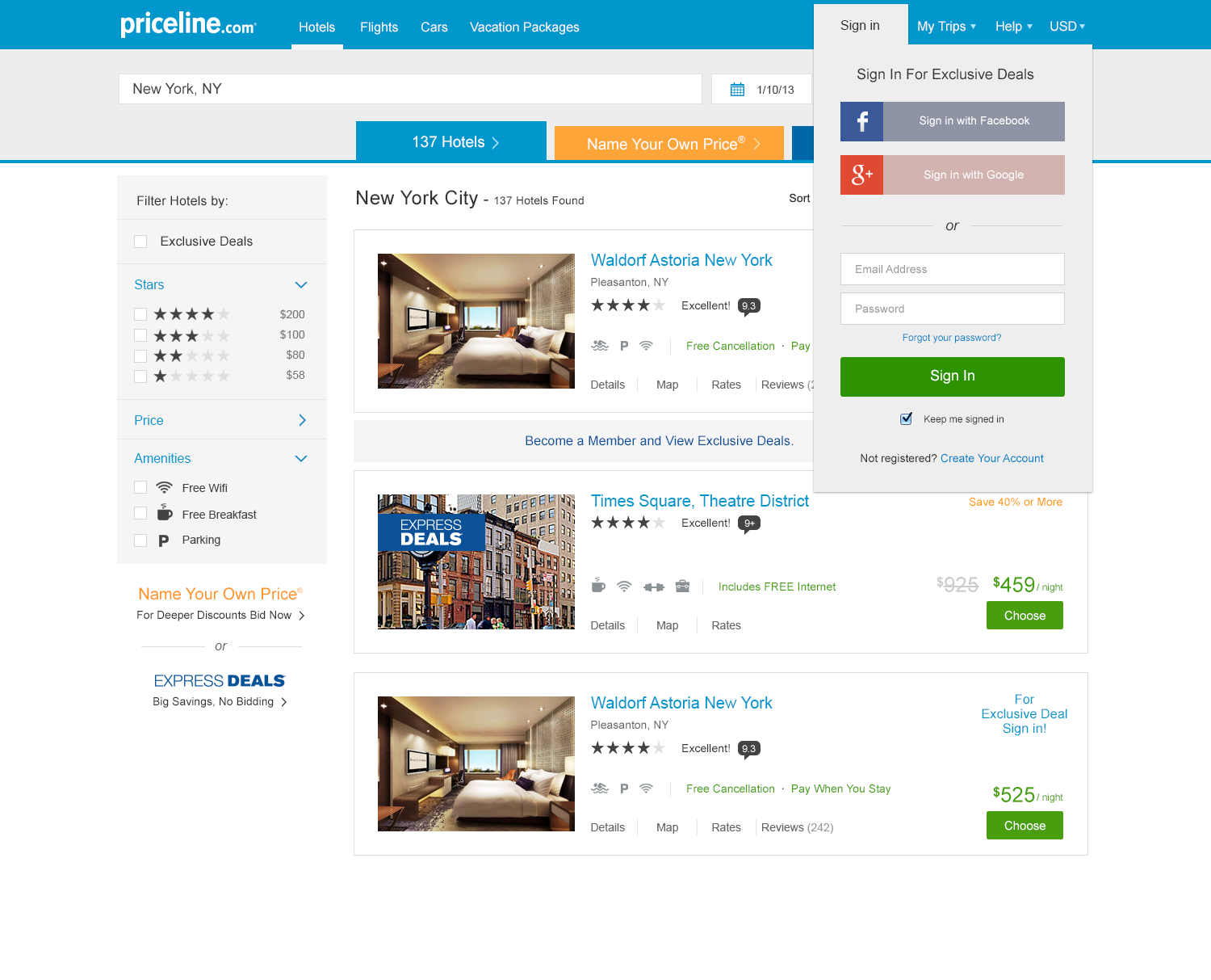 Navigation system: unified tab structure across product verticals